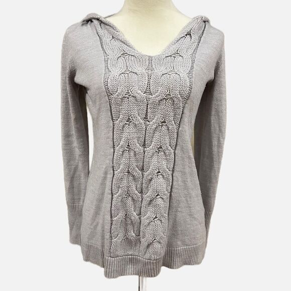 New York & Company Grey hooded sweater - Picture 1 of 8